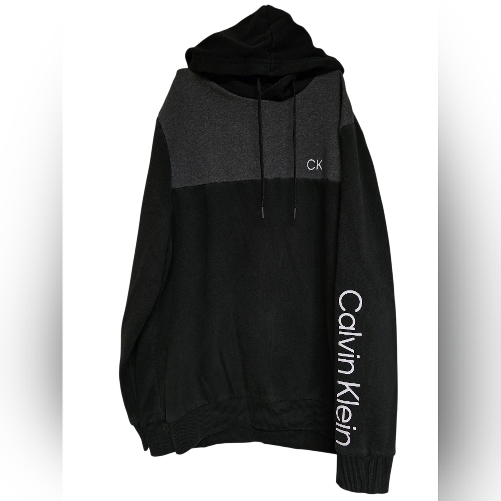 🔴Calvin Klein Men's Black and Gray Hoodie